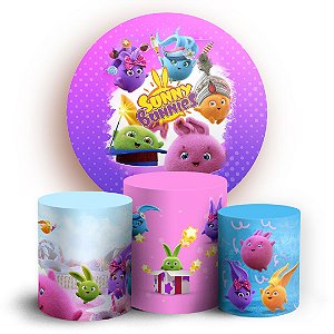 KIT Redondo e Trio - Sunny Bunnies - Sublimado 3D