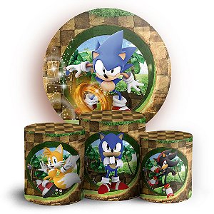 KIT Redondo e Trio - Sonic - Sublimado 3D