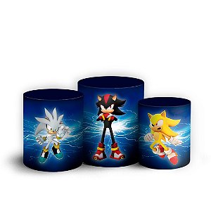 Trio Cilindro - Sonic - Sublimado 3D + Elástico