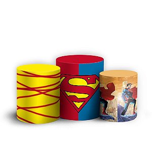 Trio Cilindro - Super Homem - Sublimado 3D + Elástico