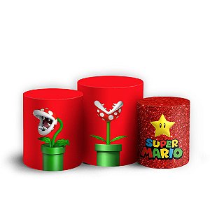 Trio Cilindro - Super Mario - Sublimado 3D + Elástico