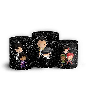 Trio Cilindro - Super Stars - Sublimado 3D + Elástico