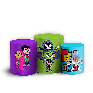 Trio Cilindro - Teen Titans - Sublimado 3D + Elástico
