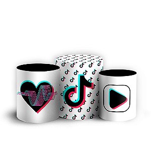 Trio Cilindro - Tiktok Sonoro - Sublimado 3D + Elástico