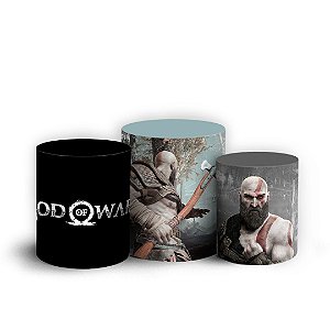 Trio Cilindro - God Of War - Sublimado 3D + Elástico