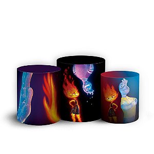 Trio Cilindro - Elemental - Sublimado 3D + Elástico