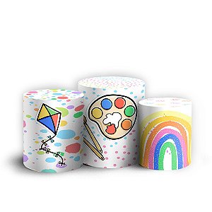 Trio Cilindro - Dia das Criancas - Sublimado 3D + Elástico