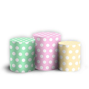 Trio Cilindro - Turma da Monica Bolinhas - Sublimado 3D + Elástico