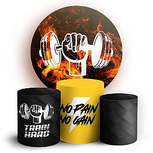 KIT Redondo e Trio -  Academia Preto - Sublimado 3D