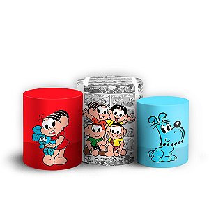 Trio Cilindro - Turma da Mônica - Sublimado 3D + Elástico