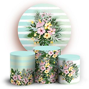 KIT Redondo e Trio -  Tropical - Sublimado 3D