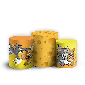 Trio Cilindro - Tom e Jerry - Sublimado 3D + Elástico