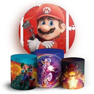 KIT Redondo e Trio - Super Mario Bros - Sublimado 3D