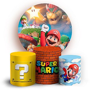 KIT Redondo e Trio - Super Mario Bros - Sublimado 3D