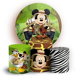 KIT Redondo e Trio - Mickey Safari - Sublimado 3D