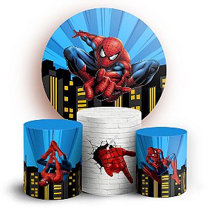 KIT Redondo e Trio - Homem Aranha - Sublimado 3D