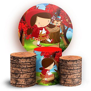 KIT Redondo e Trio - Chapeuzinho Vermelho - Sublimado 3D