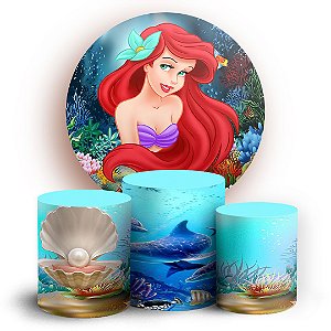 KIT Redondo e Trio - A Pequena Sereia - Sublimado 3D