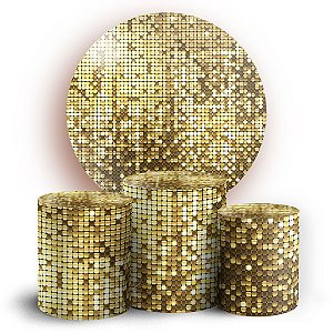 KIT Redondo e Trio - Lantejoulas - Sublimado 3D