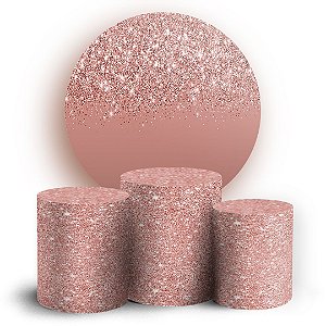 KIT Redondo e Trio - Lantejoulas - Sublimado 3D