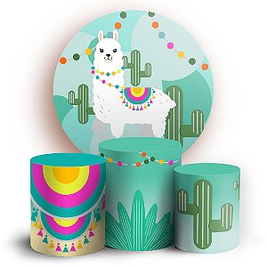 KIT Redondo e Trio - Lhama - Sublimado 3D