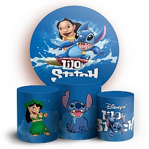 KIT Redondo e Trio - Lilo e Stitch - Sublimado 3D