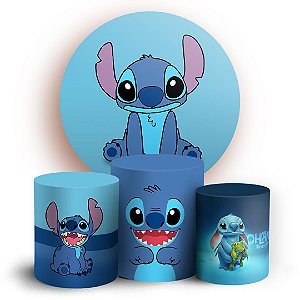 KIT Redondo e Trio - Lilo e Stitch - Sublimado 3D