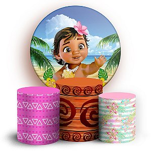 KIT Redondo e Trio - Moana  - Sublimado 3D