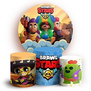 KIT Redondo e Trio - Brawl Stars - Sublimado 3D
