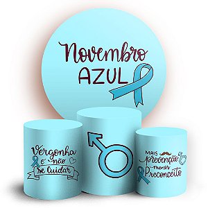 KIT Redondo e Trio -  Novembro Azul - Sublimado 3D