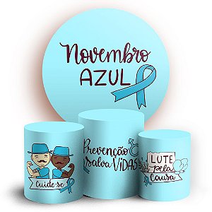 KIT Redondo e Trio -  Novembro Azul - Sublimado 3D