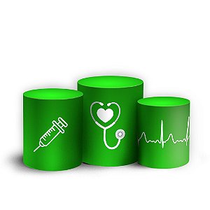 Trio Cilindro - Enfermagem - Sublimado 3D + Elástico