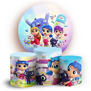 KIT Redondo e Trio -  Vera e o Reino do Arco Íris - Sublimado 3D