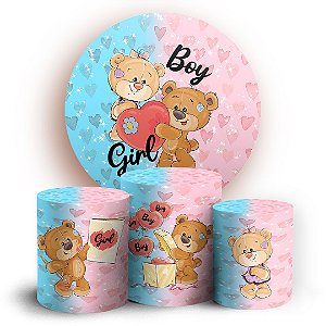 KIT Redondo e Trio -  Ursinhos - Sublimado 3D