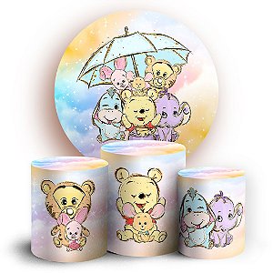 KIT Redondo e Trio -  Ursinho Pooh - Sublimado 3D
