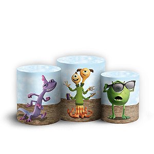 Trio Cilindro - Universidade Monstros - Sublimado 3D + Elástico