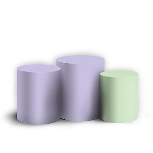 Trio Cilindro - Chá Revelação - Sublimado 3D + Elástico