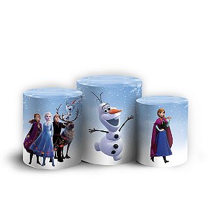 Trio Cilindro - Frozen - Sublimado 3D + Elástico