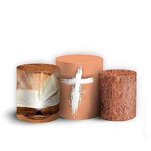 Trio Cilindro - Evangelico - Sublimado 3D + Elástico