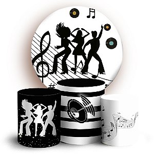 KIT Redondo e Trio - Balada Discoteca Anos 80 - Sublimado 3D