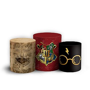 Trio Cilindro - Harry Potter - Sublimado 3D + Elástico