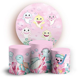 KIT Redondo e Trio - Baby Shark - Sublimado 3D