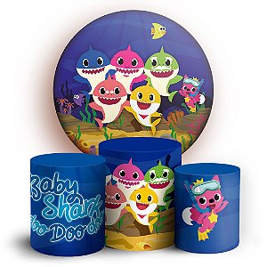 KIT Redondo e Trio - Baby Shark - Sublimado 3D