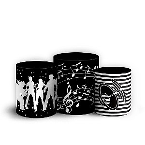 Trio Cilindro - Anos 80 - Sublimado 3D + Elástico