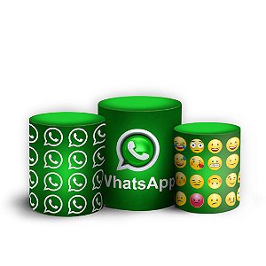 Trio Cilindro - Whatsapp - Sublimado 3D + Elástico
