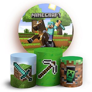 KIT Redondo e Trio - Minecraft - Sublimado 3D