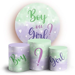 KIT Redondo e Trio - Chá de Bebê - Sublimado 3D