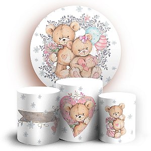 KIT Redondo e Trio - Ursinhos - Sublimado 3D
