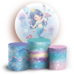 KIT Redondo e Trio - Sereia - Sublimado 3D