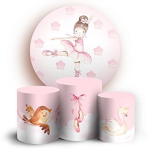 KIT Redondo e Trio - Bailarina - Sublimado 3D